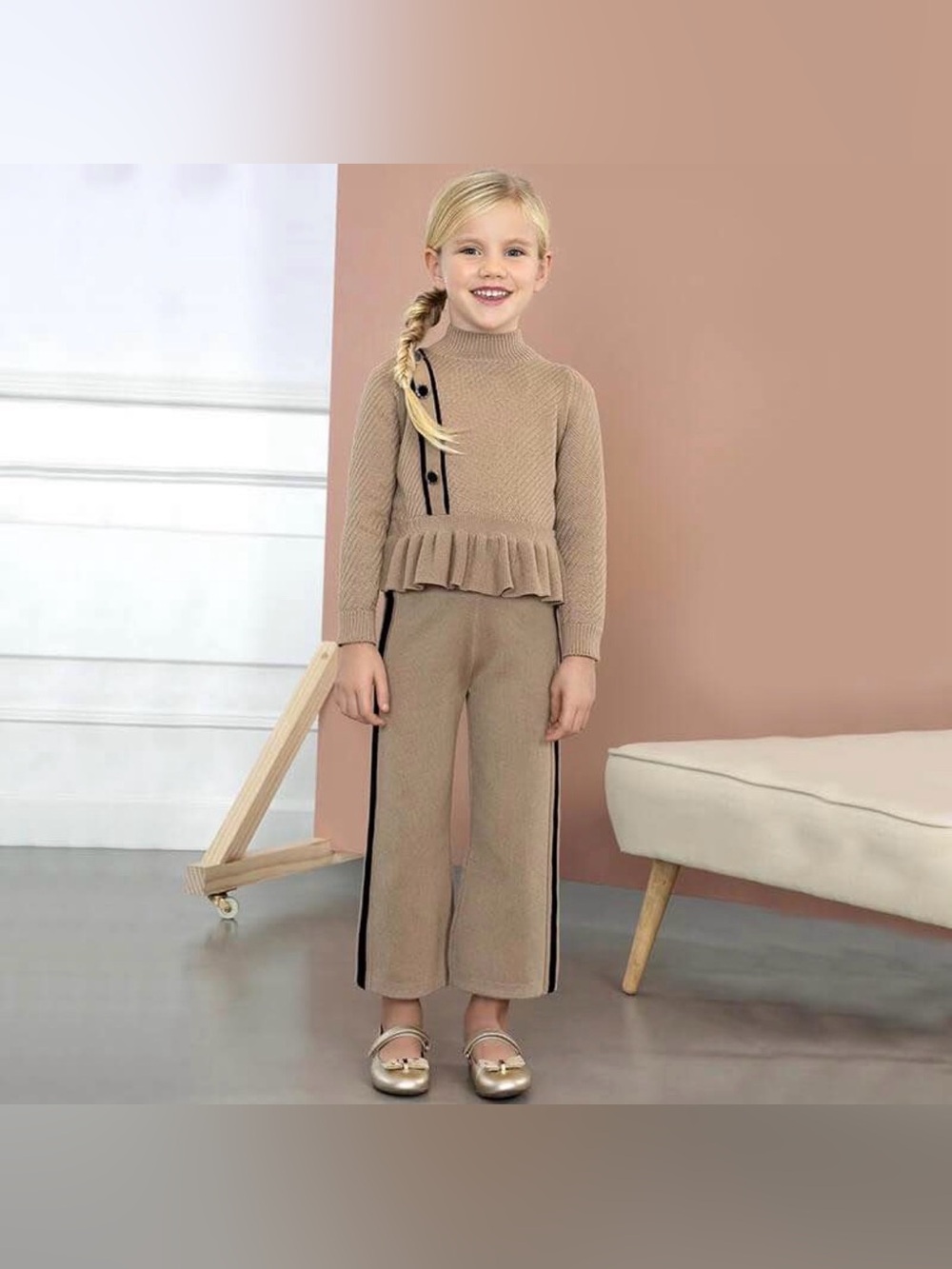 Abel & Lula Ribbed Init Pants